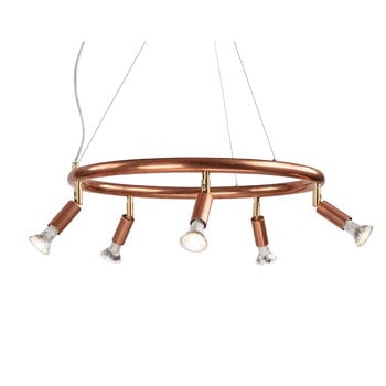 Örsjö Star 5 pendant, round, copper