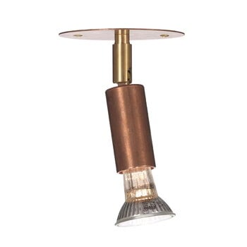 Örsjö Star 1 ceiling/wall lamp, hardwired, recessed, copper