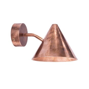 Örsjö Tratten wall lamp, outdoor, small, copper