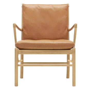 Carl Hansen & Søn OW149 Colonial lounge chair, oiled oak - cognac leather Sif 95