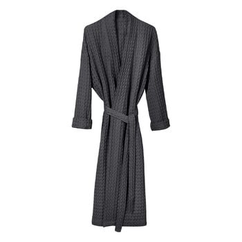 The Organic Company Big Waffle bathrobe, dark grey, product image