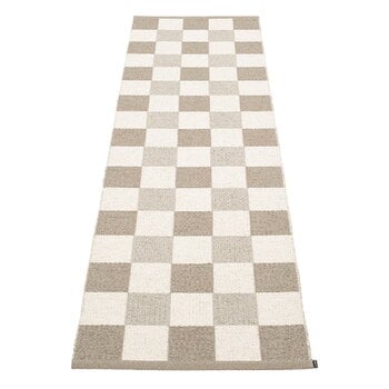 Pappelina Pix rug, 70 x 240 cm, dark linen - vanilla - linen