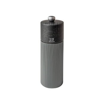 Salt & pepper, Line Dark pepper mill, 18 cm, dark grey - aluminium, Gray