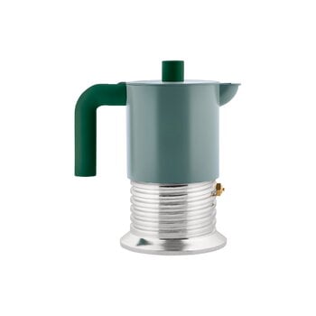 Alessi Vite induction espresso coffee maker, 6 cups, sage green