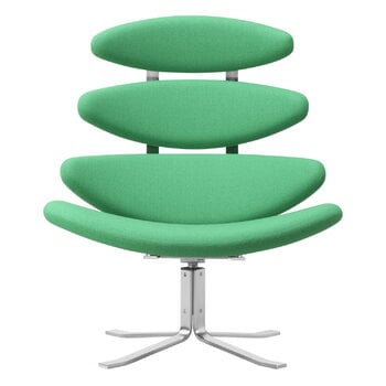 Poltrone, Sedia Corona, acciaio spazzolato - Vidar 932, Verde