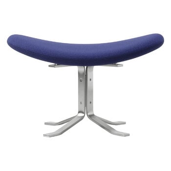 Poggiapiedi e pouf, Pouf Corona, acciaio spazzolato - Vidar 676, Blu