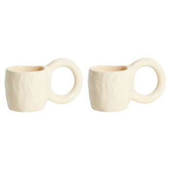 Cups & mugs, Donut espresso cup, 2 pcs, vanilla, White