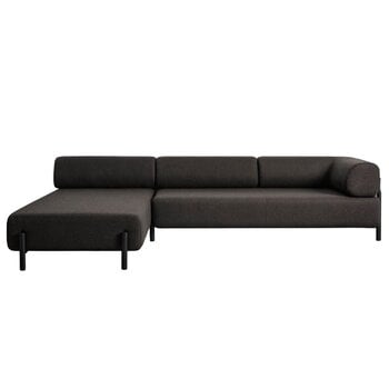 Hem Palo corner sofa, left, brown black