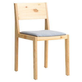Vaarnii 016 Maasto tuoli, istuinverhoiltu, mänty - harmaa Kvadrat Alle, tuotekuva