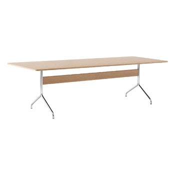 &Tradition Pavilion AV24 table, chrome - lacquered oak