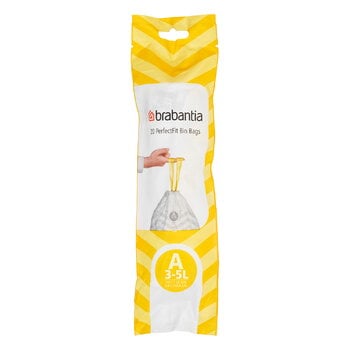 Brabantia Sacchi per cestino PerfectFit da 3 L, 20 pz, A, bianchi, immagine prodotto