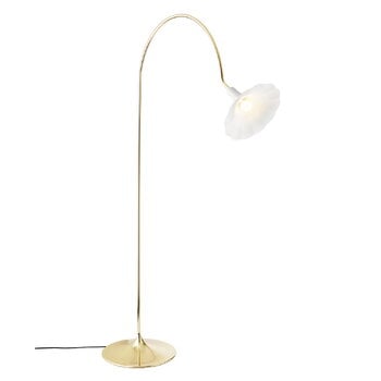 Floor lamps, Petalii floor lamp, white - polished brass, White
