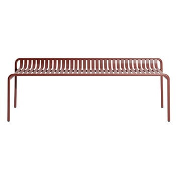 Petite Friture Week-end bench without back, brown red