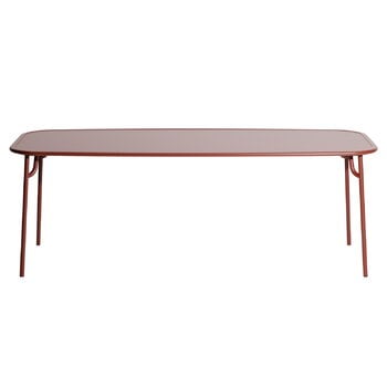 Petite Friture Week-end pöytä, 85 x 220 cm, ruskeanpunainen