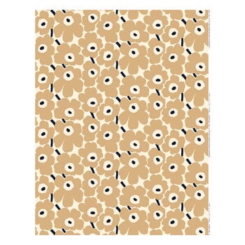 Marimekko fabrics, Pieni Unikko fabric, off white - beige - dark blue, Beige