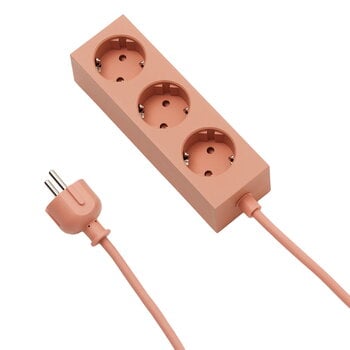 Extension cords, Power Bar power strip, 2 m, dusty rose, Orange
