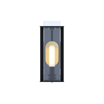 Wall lamps, Quadratube W2 wall lamp, S, 300 mm, champagne, Black