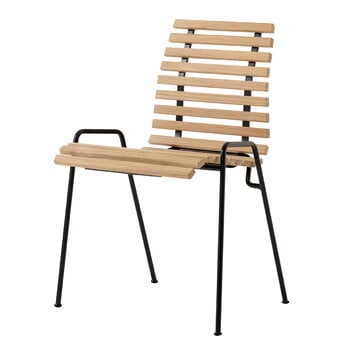 &Tradition RFH RD4 terrace side chair, black - teak