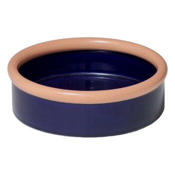 Platters & bowls, Rod bowl, 7 x 23,3 cm, coral - dark blue, Blue