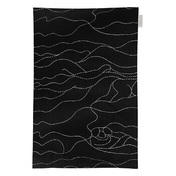 Saana ja Olli Rakkauden meri tea towel/place mat, black - white, product image