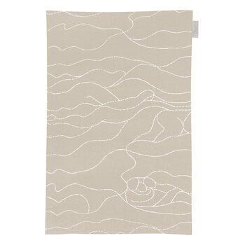 Saana ja Olli Rakkauden meri tea towel/place mat, beige - white
