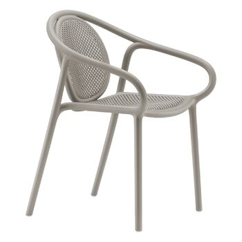 Pedrali Remind 3735r käsinojallinen tuoli, kierrätysmuovi, harmaa