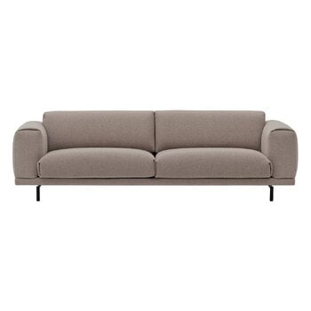 Sofas, Rest sofa, 3-seater, black metal - Hearth 6, Beige