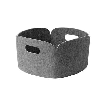 Muuto Restore storage basket, 28 x 28 cm, grey mélange, product image