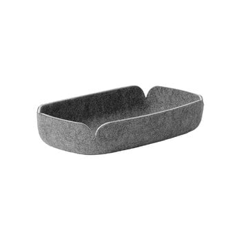 Fabric baskets, Restore tray, 28 x 15,5 cm, grey mélange, Gray