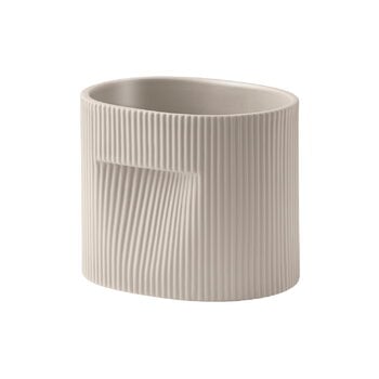 Planters & plant pots, Ridge planter, h. 15 cm, beige, Beige