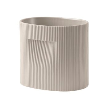 Planters & plant pots, Ridge planter, h. 24 cm, beige, Beige