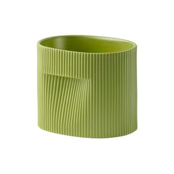 Muuto Ridge planter, h. 15 cm, moss green, product image