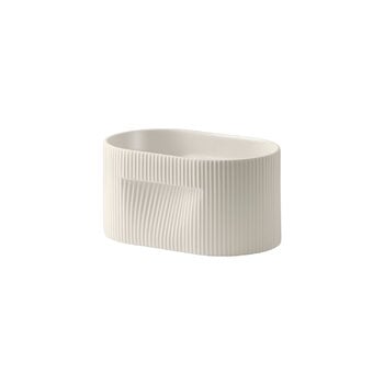 Planters & plant pots, Ridge planter, h. 13 cm, off-white, White