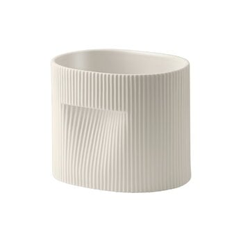 Planters & plant pots, Ridge planter, h. 15 cm, off-white, White