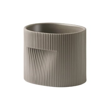 Muuto Ridge planter, h. 15 cm, taupe, product image