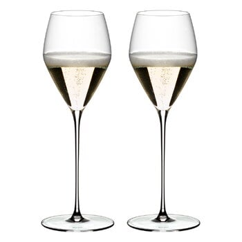 Wine glasses, Veloce Champagne wine glass, 2 pcs, Transparent