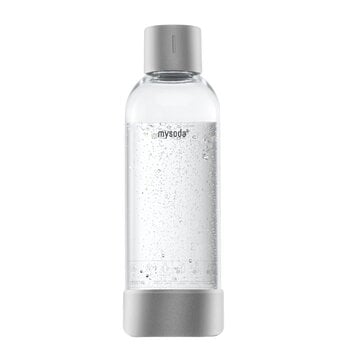 Soda makers, Premium water bottle 1 L, silver, Silver