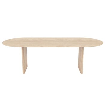 Dining tables, No 7 dining table, oval, 200 x 95 x 74 cm, white oiled oak, Natural