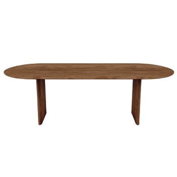 Dining tables, No 7 dining table, oval, 200 x 95 x 74 cm, smoked oak, Brown