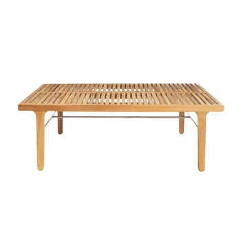 Sibast Table de salon RIB, 110 x 60 cm, teck - acier inoxydable