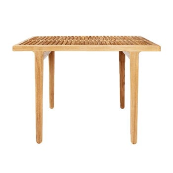 Sibast Table RIB, 100 x 100 cm, teck - acier inoxydable