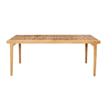 Sibast RIB matbord, 140 x 70 cm, teak - rostfritt stål