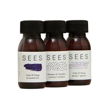 SEES Company Travel kit shampoo, conditioner and body wash, 3 x 50 ml