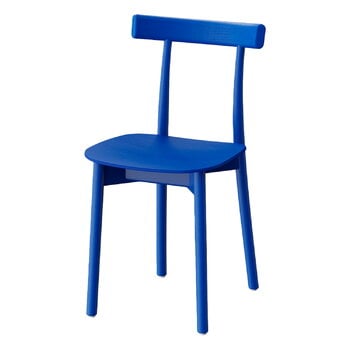 Dining chairs, Skinny side chair, blue stained ash, Blue