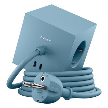 Verlängerungskabel, Square 1 USB-C Verlängerungskabel, 3 m, shark blue, Blau