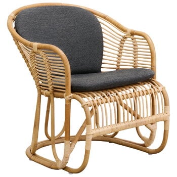 Sika-Design Swing lounge chair, natural rattan - dark grey