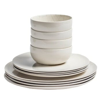 Dishware, Zuma plate set, salt, 12 pieces, White