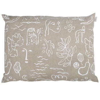 Saana ja Olli Onnenmaa cushion cover, 60 x 80 cm, beige - white