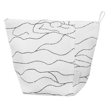 Saana ja Olli Rakkauden meri cosmetic bag, white - black, product image