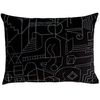 Saana ja Olli Unien talo cushion cover, 60 x 80 cm, black - white